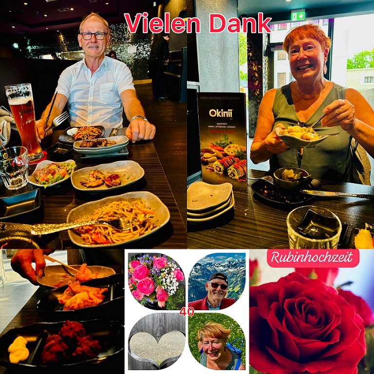 Hilkes 40 Jahre Rubinhochzeit - DANKE